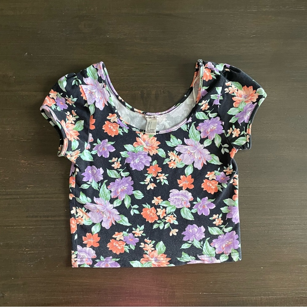 Forever 21 Floral Crop Top